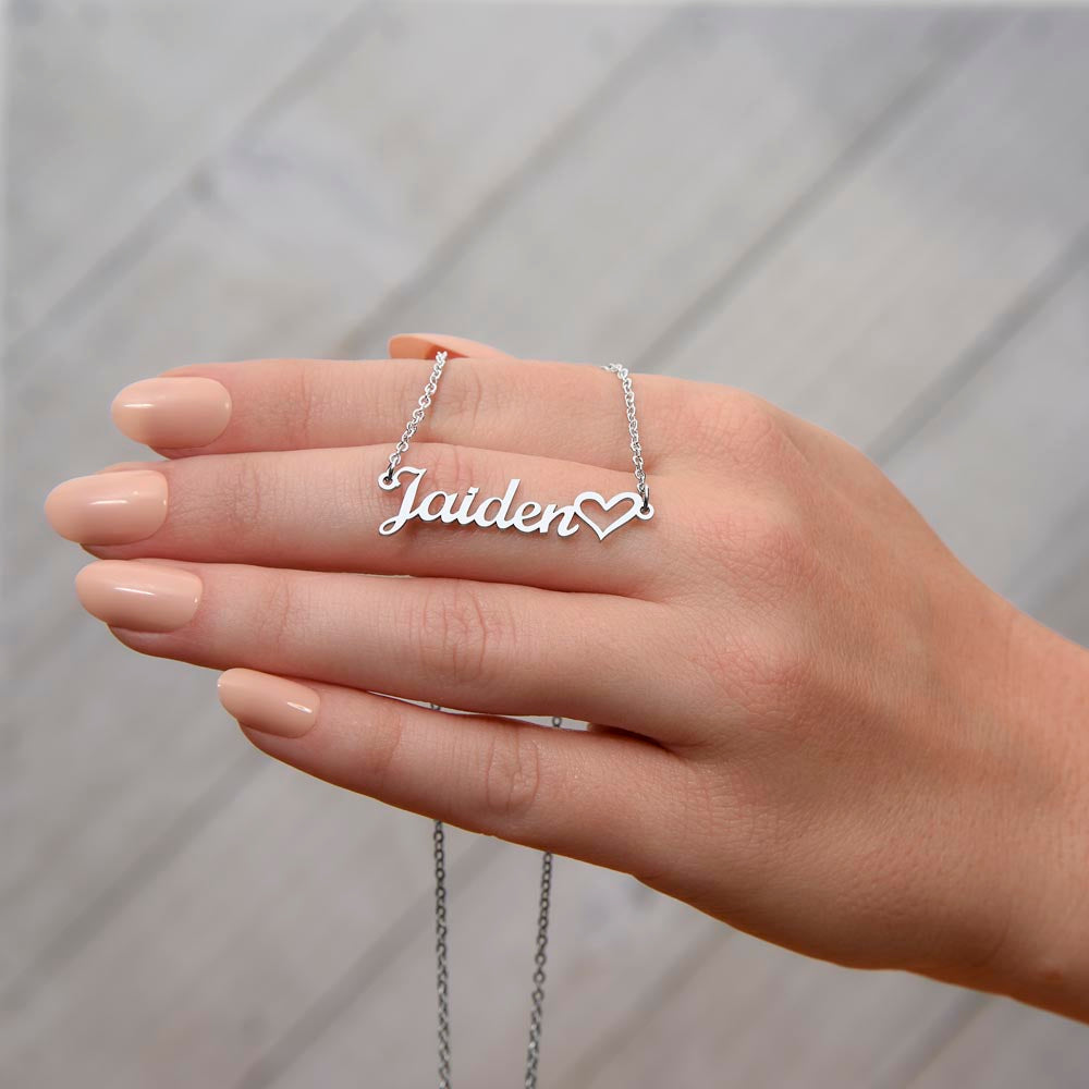 Heart Name Necklace Personalized