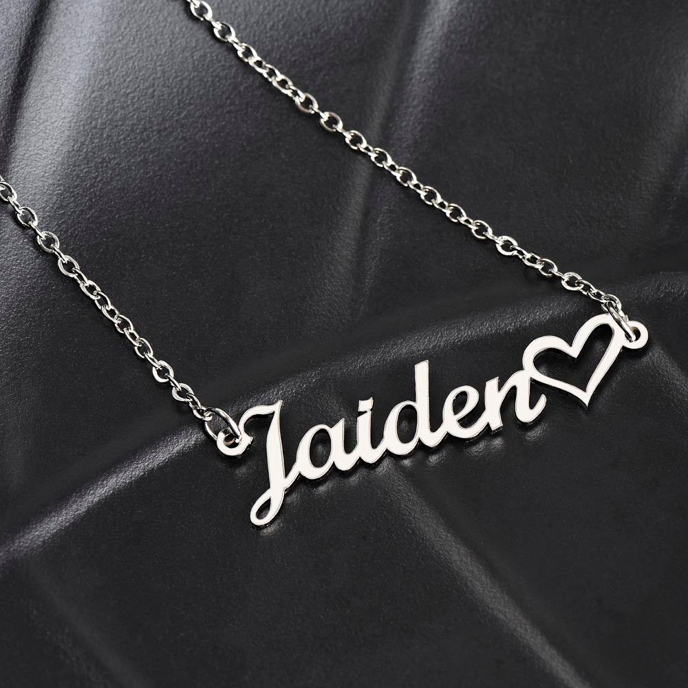 Heart Name Necklace Personalized