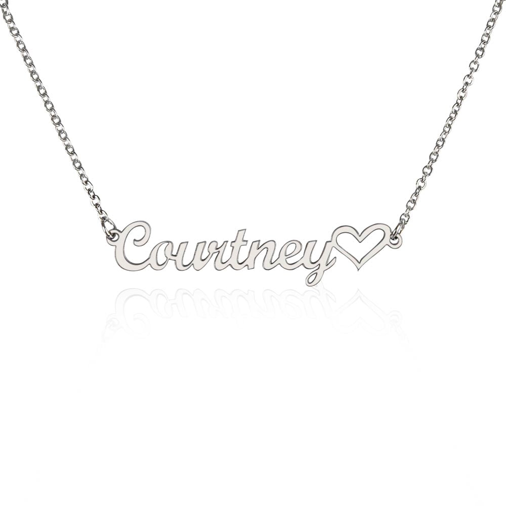 Heart Name Necklace Personalized