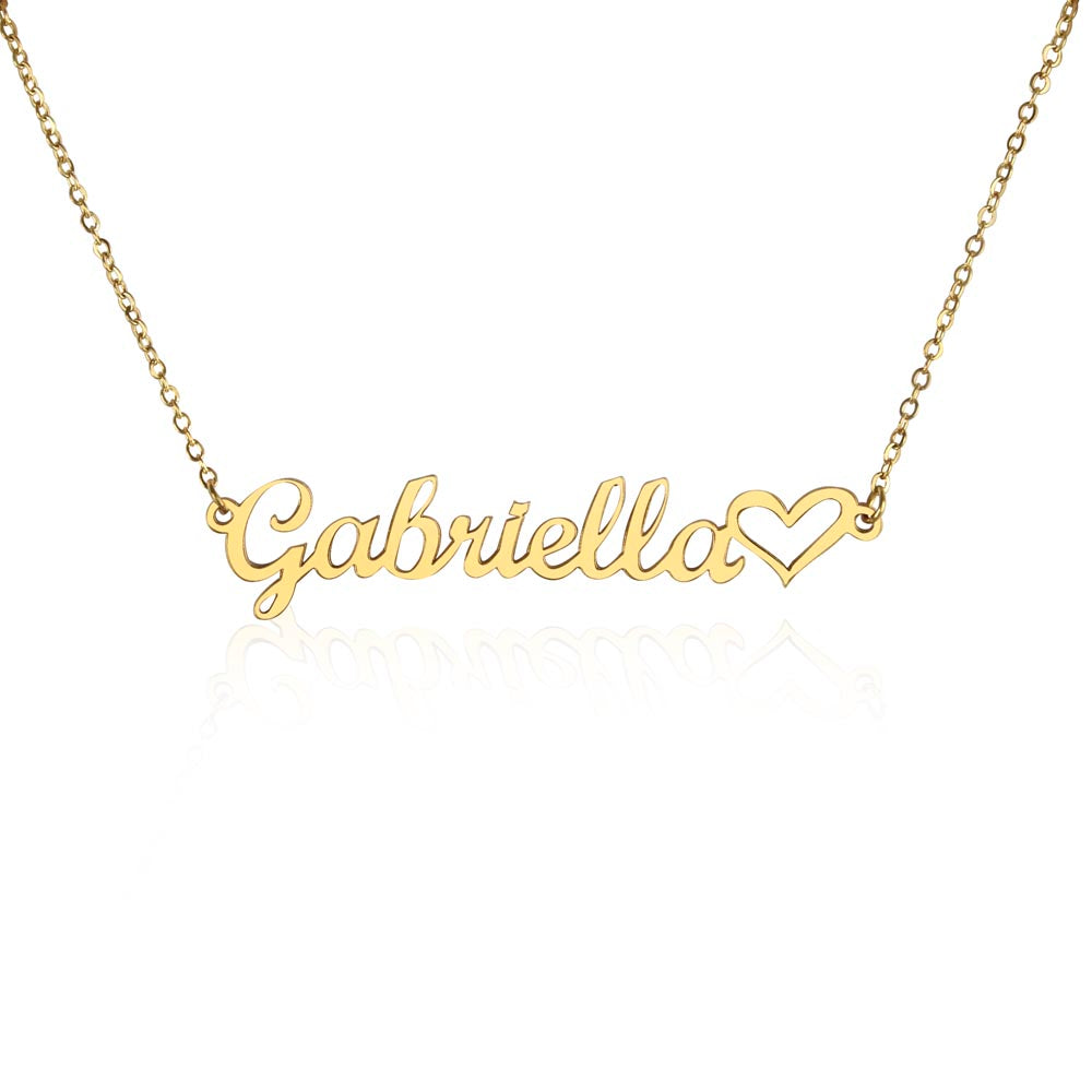 Heart Name Necklace Personalized