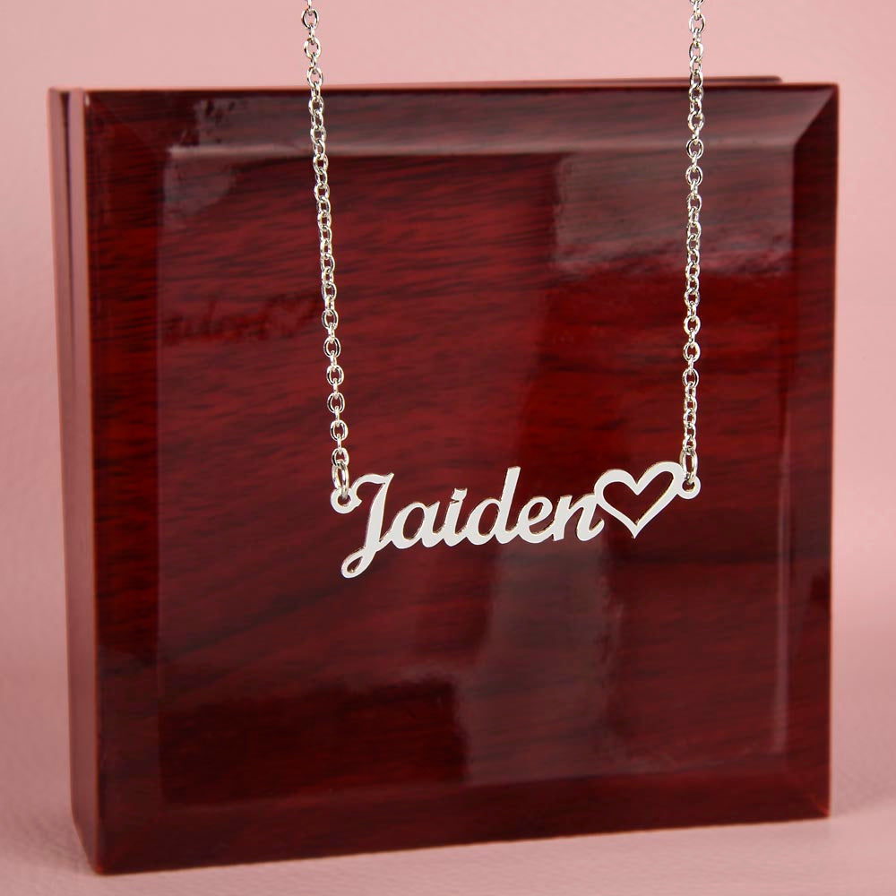 Heart Name Necklace Personalized