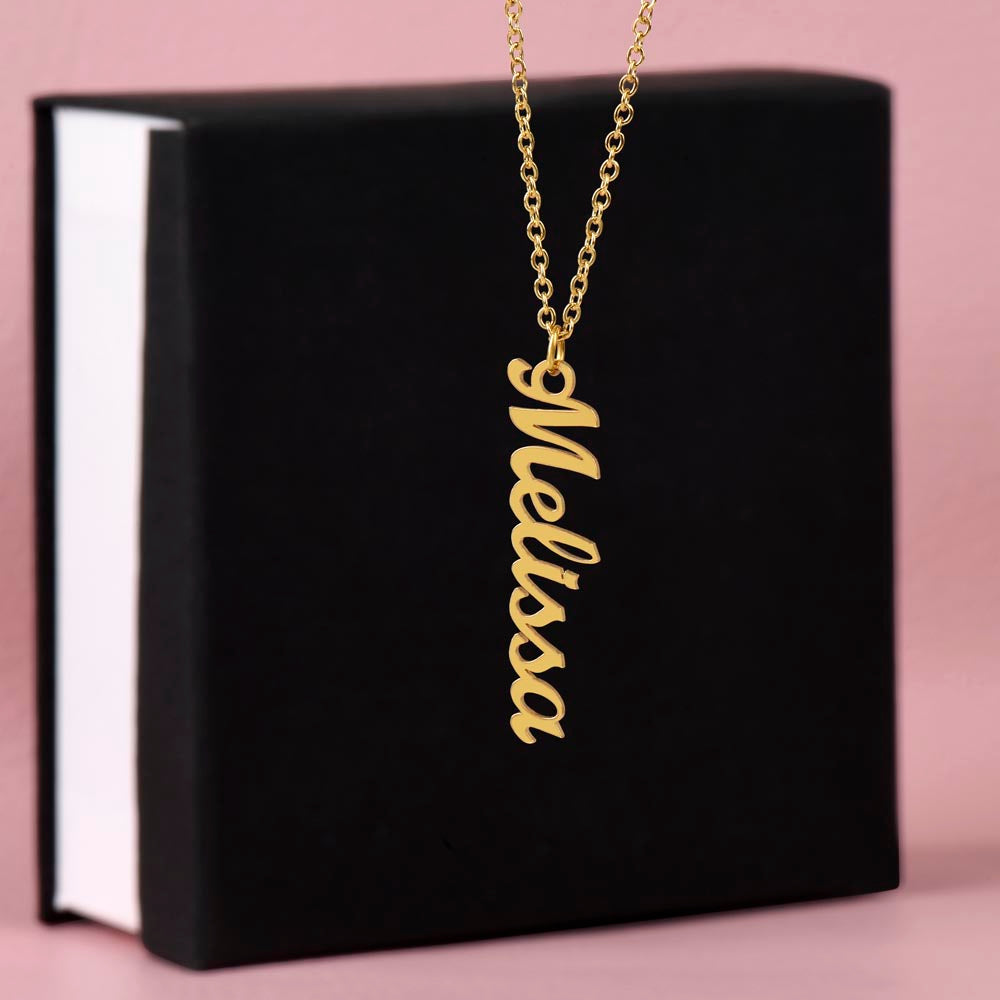 Multi Vertical Name Necklace Personalized