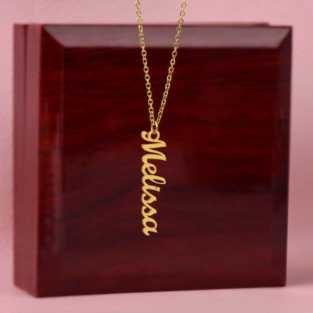 Multi Vertical Name Necklace Personalized