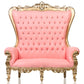 Pink on Gold Double Throne Chair Rental