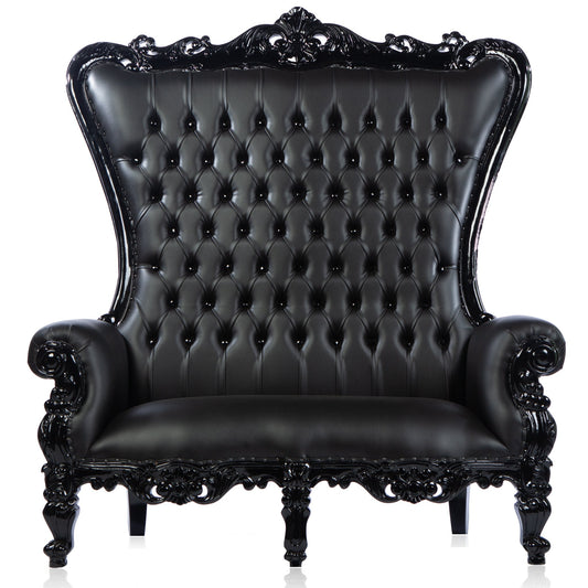 Black on Black Double Throne Chair Rental