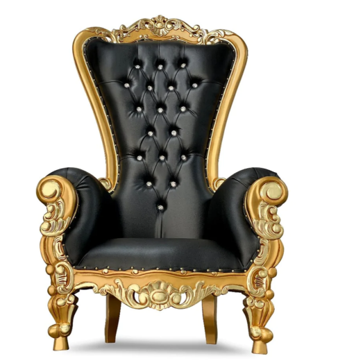 Black Throne Chair Gold Trim Throne Chair Rental